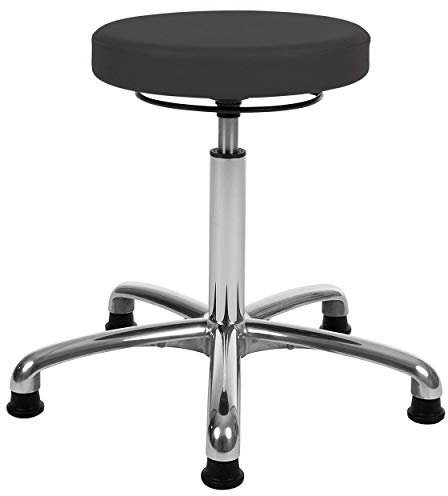 Sport-Tec Drehhocker Exklusiv mit Komfort-Polster und Gleitern, Rollhocker Arbeitshocker