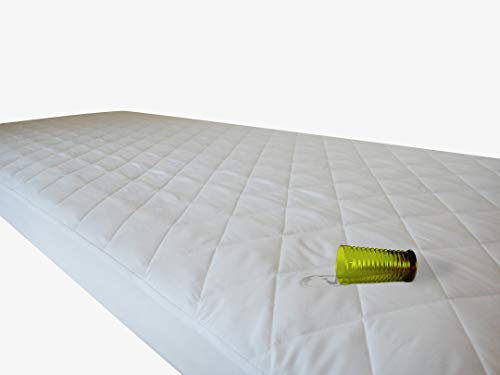 Matratzenschoner EBMS140x200, wasserdichte, Gesteppte Inkontinenzauflage und Matratzenschutz. Anti-Milben Nässeschutz Matratzen-Spannauflage, Unterlage weiß (140x30+30cm)
