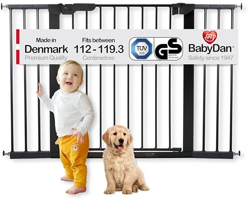 Baby Dan 60116-2696-02-88 Türschranke, 1 Druckbefestigung, für Türen oder Treppen, 73,2 x 71,8 x 5 cm, schwarz