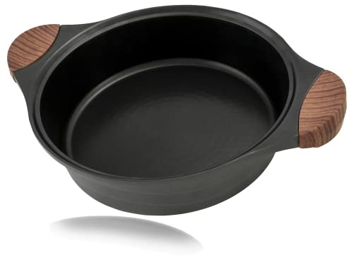 ROSMARINO stekpanna 28 cm – serveringspanna av hårdpressad aluminium – stekpanna lämplig för alla hällar inklusive induktion med tysk non-stick-beläggning
