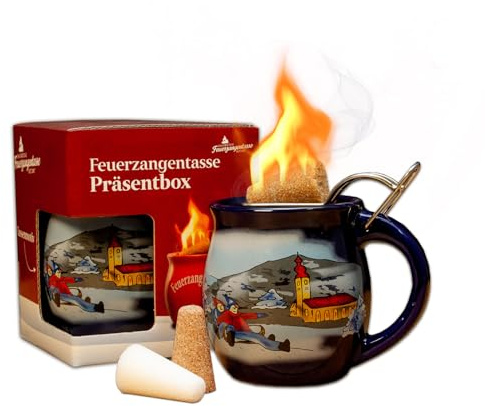 Feuerzangentasse 1er-Set, Blau/Winter - für Feuerzangenbowle