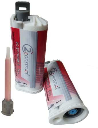 2-Komponenten Klebstoff 2Construct EXTREME II, 50g, Kartusche mit 1 Mischdüse