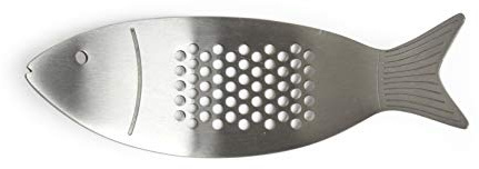 Kikkerland Fish Garlic Press (CU281) - Knoblauchpresse für Küchenanfänger und -enthusiasten, humorvolle Personen - Schwarz