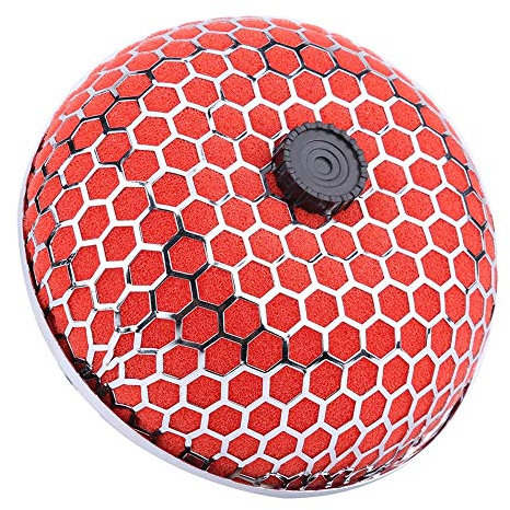 Filtre à air, universel de voiture de champignon d'admission d'air d'admission de filtre nettoyant mousse gaze haut débit universel(rouge)