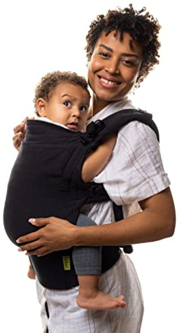 Boba X Mochila Portabebés Ergonómica - Ajustable de Bebé Recién Nacido a Niño - 2 en 1: Portabebé Delantero y Mochila de Porteo a la Espalda con Tirantes Cruzados (3-20 kg) - Linen Nox