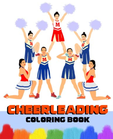 Cheerleading Coloring Book: Cheerleading Colouring Pages, Funny Gift For Stress Relief And Relaxationfor kids