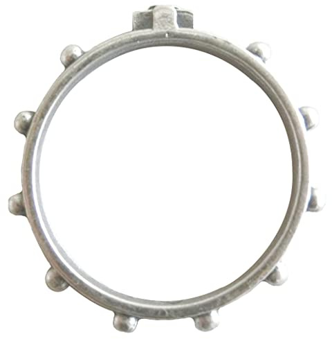 Gtbitaly - Anillo Rosario, rosario de dedo realizado en galvanizado plateado con cruz y cuentas de 21 mm de diámetro, modelo n. 90.113.30