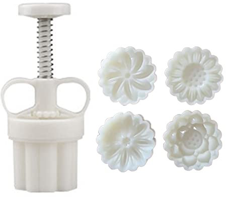 SueaLe Mooncake Mould, 20g Cute Flower Shape Mooncake Molds Moon Cake Mold DIY Baking Accessories Kitchen Gadget for Mid-Autumn Festival