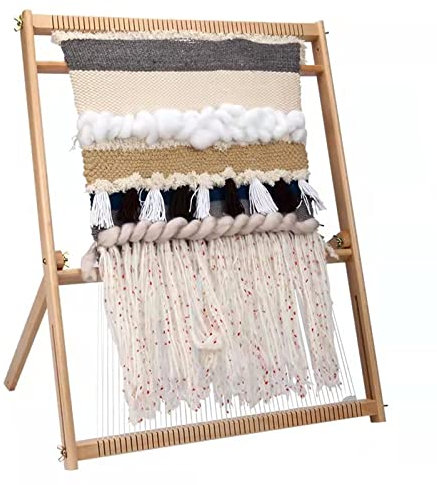 MITLOW Webstuhl Mit Ständer, Hölzerner Multi-Craft Webstuhl Kunst & Handwerk, Wandteppich Webstühle, Extra Großer Rahmen, Für Webebrett Weber Wandteppich Kinder Anfänger