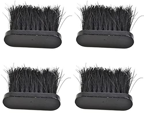 4 Stück Kamin-Herdbürste Kamin Feuerherd Kaminbürste Runder Bürstenkopf mit Holzgriff Begleiter Reinigungsbürste Ersatzbürstenkopf Nachfüllpackung Kaminbesteck-Sets für Zuhause und Kaminreinigung