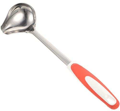 Yardwe Gravy Spoon with Pouring Spout Unique Stainless Steel Sauce Ladle Non- Design for Effortless Serving for Cooking Restaurant Use Elegant Polished Finish