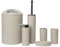 zalati 6-teiliges Bad-Accessoires-Set - Lotionflasche, Zahnbürstenhalter, Zahnbürstenhalter, Seifenschale, WC-Bürste, Mülleimer - Beige