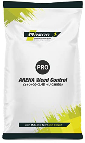 ARENA Weed Control Rasendünger mit Unkrautvernichter 10kg | 2-in-1: düngt & extra stark gegen Unkraut | von Frühjahr bis Herbst | Langzeitwirkung für dichten, gesunden Rasen
