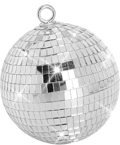 Keruozine Boule à facettes miroir 15 cm Idéal pour les fêtes ou DJ, Noël