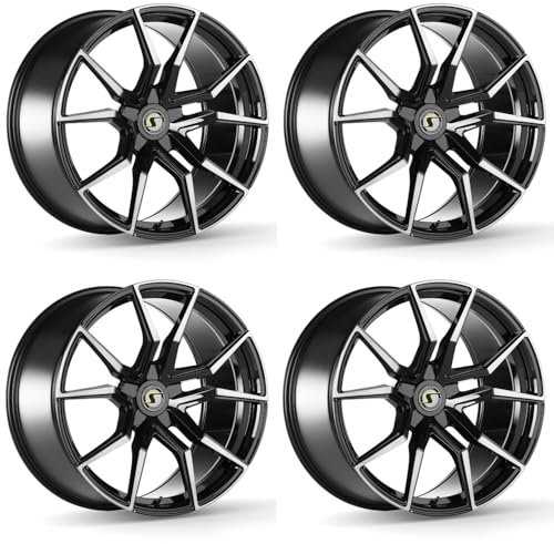4x Schmidt Felgen Drago 8.5Jx19 ET48 5x114,3 HellCat Black kompatibel mit Hyundai I 30 MKIII Typ PDE/N Performance