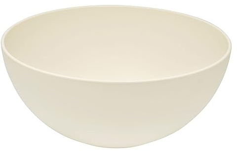 Magu Natur-Design Schüssel Beige Ø 26 cm aus einem Polymer aus natürlichen Materialien Servierschüssel Salatschüssel Obstschale