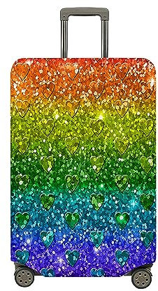 Mateju Kofferschutzhülle Elastisch Kofferhülle, 3D Ausgereifte Farben Gepäck Cover Reisekoffer Hülle Trolley Case Schutzhülle Luggage Cover Waschbare Staubdichte Kofferbezug (Leuchtend,XL)