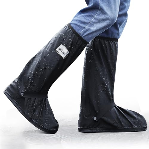SUWIWKKOA Schuhüberzieher Wasserdicht, Regenüberschuhe Wasserdicht Überschuhe für Männer Frauen, Outdoor Rutschfester Schuhüberzieher Fahrrad Regenschutz Regenschuhe