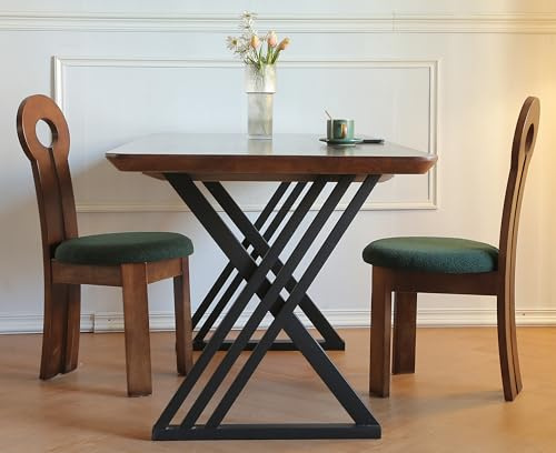 BOTAOYIYI Metal Table Legs, Triangle Shape Industrial/Modern Heavy Duty Dining Table Legs Set of 2 (28.3'H 23.6'W)
