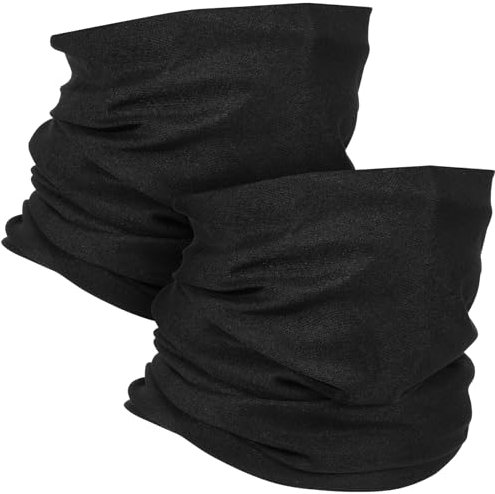 MoKo Neck Gaiter Face Mask Women Men 2 Pack, Bandana Headband Scarf Neck Gaiter, UV/Dust Protection Reusable Washable Stretchy Breathable Balaclava for Outdoor Cycling Motorbike