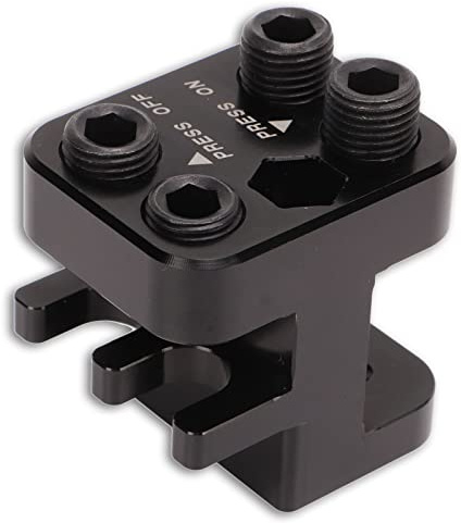 Motorcycle ATV Master Link Press Tool Motorcycle ATV Link Press Tool, Black Anodized, Portable with Steel Pins for 520 525 530 Chain | Chain Setter Kit, Plate Compression, Steel/Aluminium, Motorcycle ATV Workshop, Direct Fit