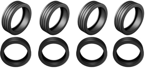 8 Piezas Protector Maleta Goma Fundas Protectoras para Ruedas de Equipaje Silencio Antideslizante Negro