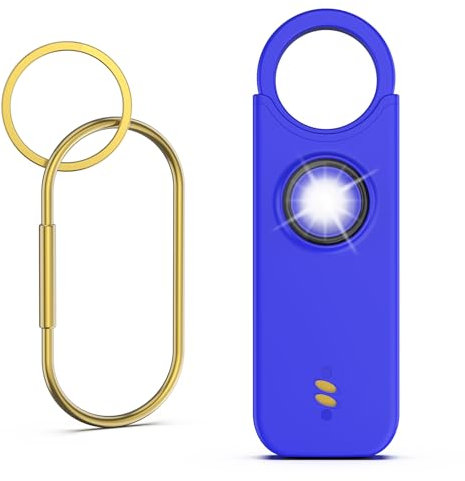 Ankilo Persönlicher Alarm Taschenalarm mit 135 dB Sirene,Selbstverteidigung mit Stroboskoplicht,Self Defense Sirene Schlüsselanhänger für Frauen Sicherheit, Schrillalarm,2 Alarmmethoden Blau