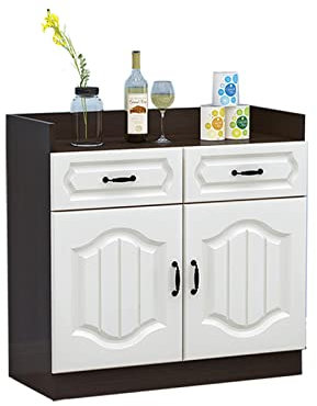MOOWI Weinschrank Weinlagerschrank mit Doppeltüren, Buffetschrank, Sideboard mit Schublade for Wohnzimmer, Küche, Badezimmer Barschrank