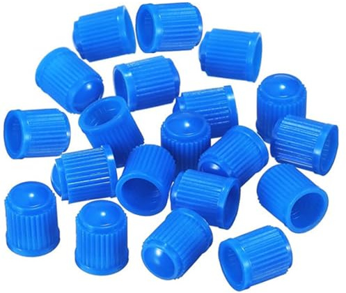 50 tappi per valvole dei pneumatici, tappi antipolvere in plastica, tappi antipolvere per valvole Schrader, per bici, auto, camion, moto e biciclette, blu
