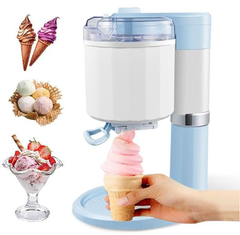 Softeismaschine, 1000 ml, Hausgemachtes DIY-Eis für den Haushalt, Obst-Dessert-Joghurt-Eismaschine, lebensmittelechtes Material