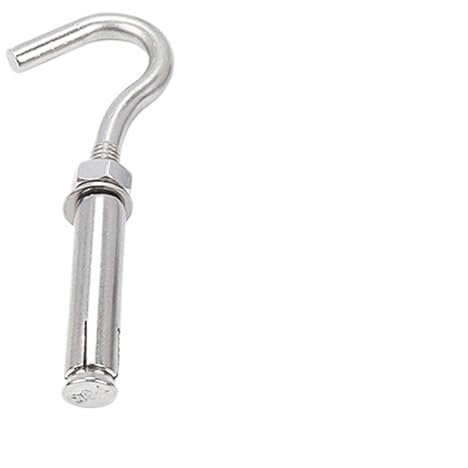 Dehnschraubenhaken 10 stücke Edelstahl M6/8/10/12 Expansion Haken Schraube Hebe Ring Kanaldeckel Mesh Mit Haken Wasser heizung Expansion Bolzen Wand Dehnschraube (Size : C1, Color : M12)