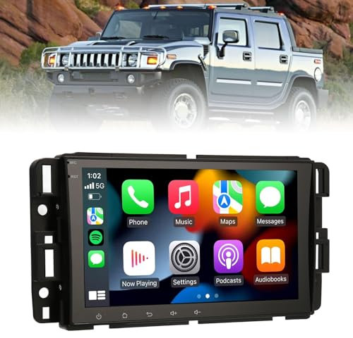 Autoradio mit, für Android Auto Car Play für Car-Audio-Receiver, 8-Zoll-IPS-Touchscreen, GPS-Navigation, 1080p-Videoplayer, 2 GB RAM 32 GB ROM, AM FM-Autoradio