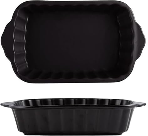 SHEDIE Enamel roasting tin,baking tray set,Porcelain Bakeware Roasting Pan Pie Dish Casserole Dish for Baking Rectangular Baking Pans for Cakes, Lasagna