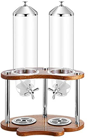 WOTZOV Cereal Dispenser Countertop, Candy Dispenser, 4L/8L/12L Dry Food Cereal Dispenser, Can Hold Cereal, Snack, for Home Office Hotel Commercial Bar,Brown 8L