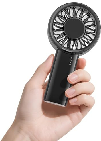 HandFan Handheld Mini Fan, Next Generation Small Fans Portable [8.5H Runtime] with Powerful High Speed Turbo Motor, USB Rechargeable, Pocket Design for Travel/Summer/Concerts/Lash, Gifts for Women