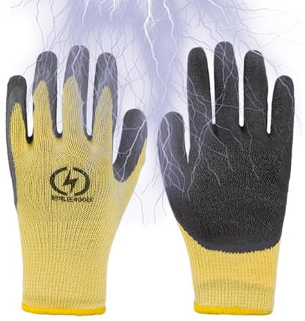 ycezw Elektrische Sicherheitshandschuhe, Elektrische Handschuhe - Elektrikerhandschuhe Mit Hochspannung 400V | Isolierte Handschuhe Für Elektriker Drahtschutz, Rutschfeste Schutzhandschuhe