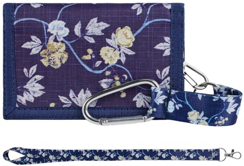 GmeDhc Portefeuille pour Adolescents, Porte Monnaie Enfant Pliable avec Mousqueton, Lanière de Cou, pour Garçons Filles Cadeau Danniversaire détudiant