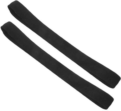 Bandeaux de Sport Unisexes 2 Pièces, Anti-Glisse, Élastiques | Polyester Caoutchouc et Silicone, Noir, pour Course et Coiffure, Absorbe la Sueur