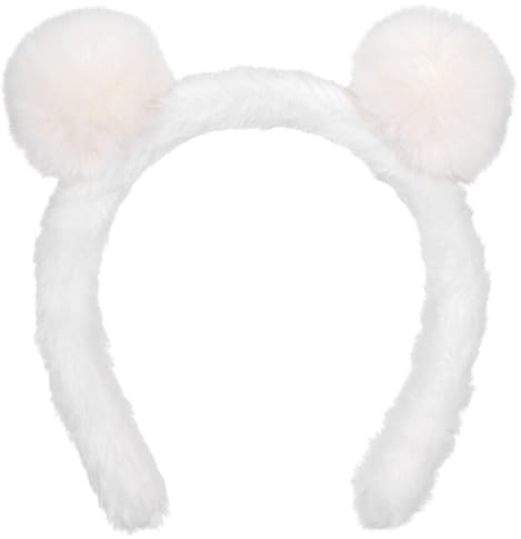 LIFKOME Bärenohren-Stirnband Verstellbar Weiches Plüsch-Haarband Für Gesichtsreinigung Make-up Und Hautpflege Niedliches Tierohren-Haaraccessoire Für Frauen Und Mädchen