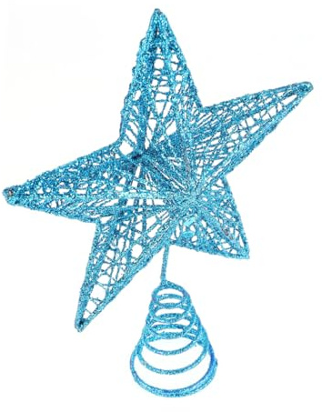 TOYZFRIENDY 1pezzi Stella Per Albero Di Natale in Puntale Per Albero Di Natale Decorazione Per Di Da Tavolo Stella