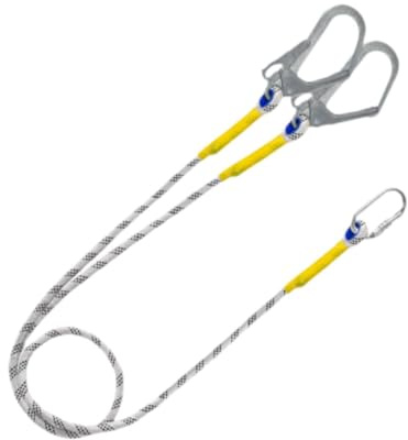 MERIGLARE Arnés de Seguridad Conector Cordón de Protección Contra Caídas para Escalada Árboles Y Construcción Material de Poliéster Y Acero Inoxidable Función a, 500 Cm