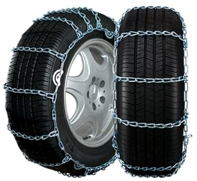 HSHBGS Auto-Fixing Snow Chains, Set of 2, Anti Slip Tire Chain, Reusable Wheel Chain for Car Truck SUV, Easy Installation Tire-Chains(275/45 R21)