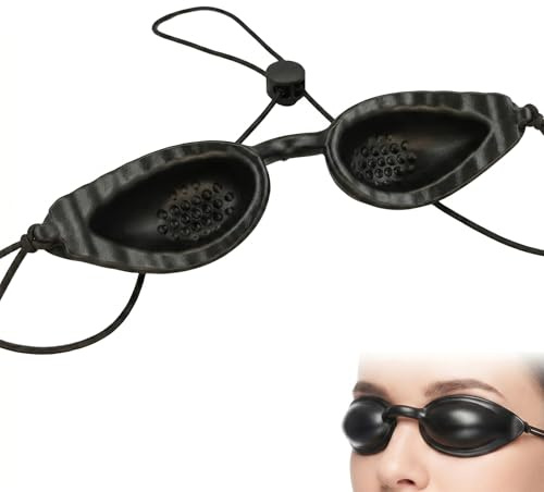YILZAR Gafas de Bronceado de Seguridad para Solarium, Gafas Rayos UVA Ajustables para Tomar el Sol y Fototerapia, Protector Ocular para Depilación Láser y Belleza, Gafas de Protección UV Opacas