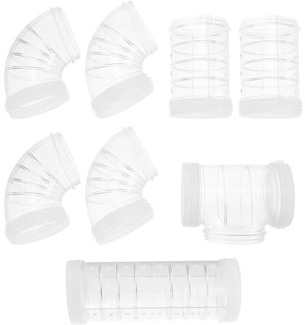 TOPPERFUN Tunnel en Plastique pour Hamster Nain Blanc, Matériel Épaissi, Kit DIY pour Agrandir Cage à Hamster, Accessoire pour Labyrinthe et Jeu