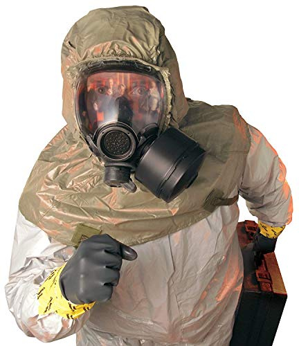 MSA 10051287 Millennium Riot Control Gas Mask - Size: Medium, Color: Clear, Reusable Respirator With Replaceable Components, Durable Respiratory Protection, For Use With Riot Control Cannisters