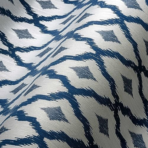 A.S. Création Architects Paper Textiltapete Tessuto 2 Tapete mit grafischen Ornamenten 10,05 m x 0,53 m blau weiß Made in Germany 961974 96197-4