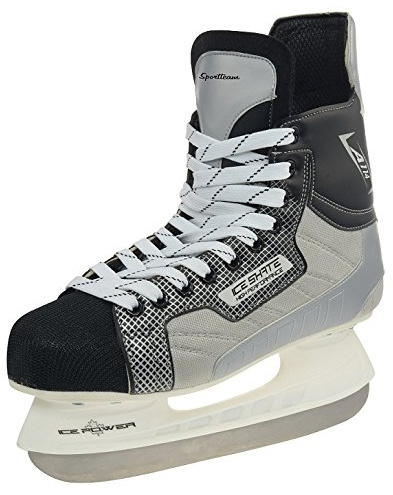 SportTeam Uomo A114 – Pattini da Hockey su Ghiaccio, Uomo, A114 Eishockey Schlittschuhe, Nero, 41