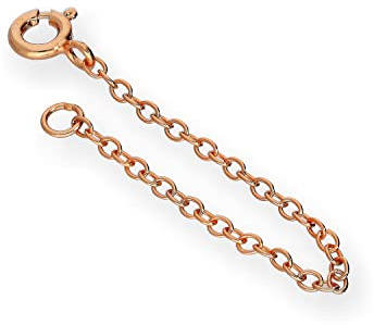 jewellerybox Chaînette d'Extension en Argent Plaqué Or Rose - 7cm