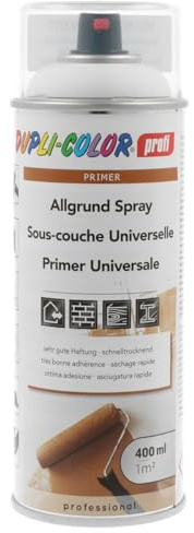 DUPLI-COLOR profi Allgrund RAL 9010 Weiß 400 ml - Universal Primer Spray | Schnelltrocknende Haftgrundierung für Holz, Metall und Beton, wetterbeständig, Rostschutz, für Innen und Außen geeignet