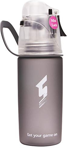 Lightening Sports Water Bottle Drinking Spray, BPA Free Quick Flow Water Opens with One Click with Leak-Proof Cup for Cycling, Fitness, Camping, Hiking, Outdoors
